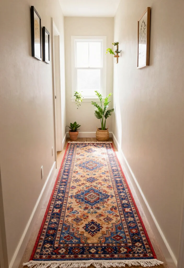12 Small Entryway Ideas for Narrow Hallways That Flow 8. Hallway Runner Rugs 0