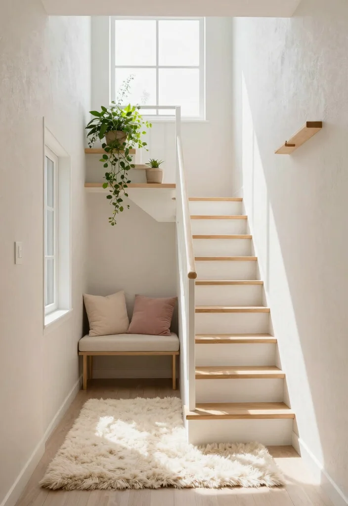 12 Small Entryway Ideas with Stairs That Feel Open and Bright 1 12 Small Entryway Ideas with Stairs That Feel Open and Bright 1. Light Colors and Soft Textures 0