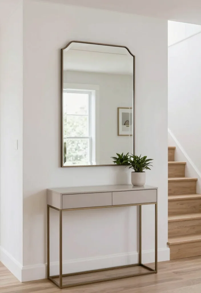 12 Small Entryway Ideas with Stairs That Feel Open and Bright 13 12 Small Entryway Ideas with Stairs That Feel Open and Bright 3. Mirrors to Enhance Light and Space 0