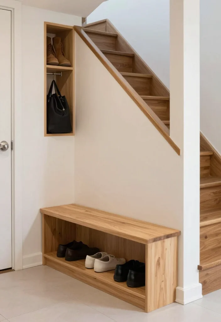 12 Small Entryway Ideas with Stairs That Feel Open and Bright 48 12 Small Entryway Ideas with Stairs That Feel Open and Bright 8. Functional Storage Solutions 0