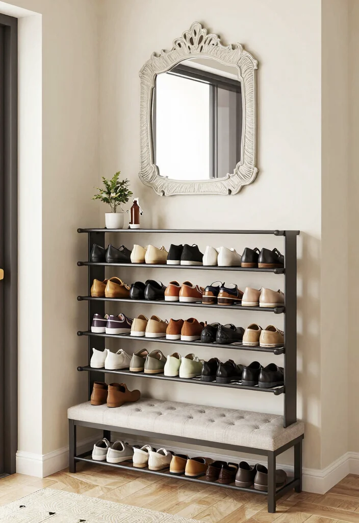 12 Small Foyer Ideas for Narrow Homes 10. Install a Shoe Storage Solution 0