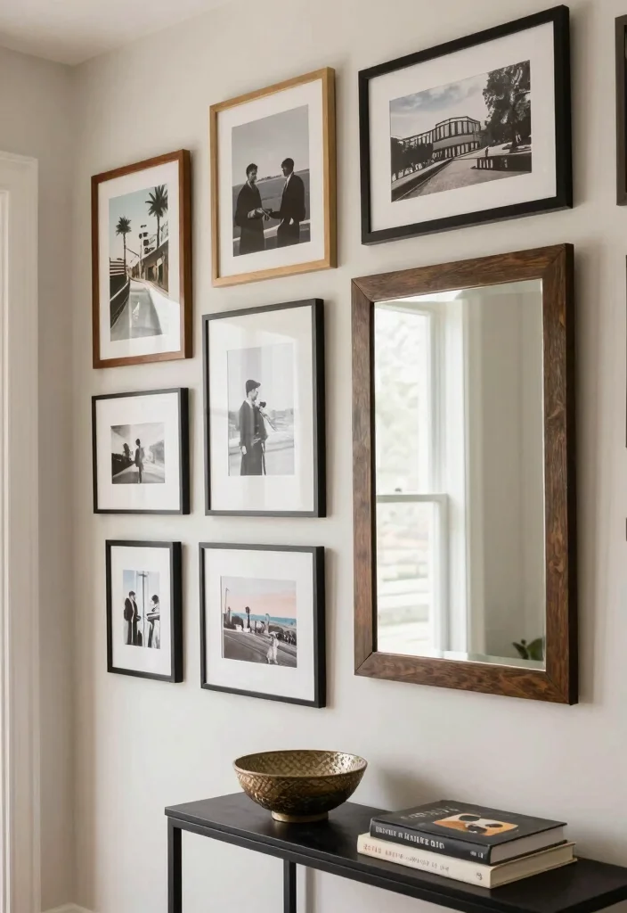 12 Small Foyer Ideas for Narrow Homes 5. Create a Gallery Wall 0
