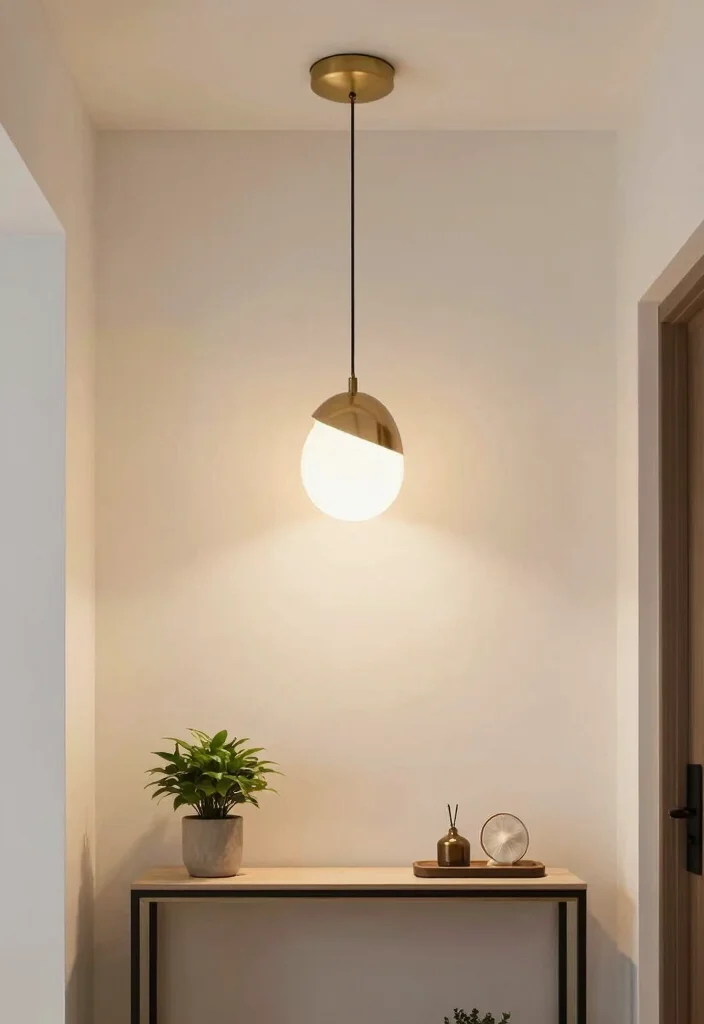 12 Small Foyer Ideas for Narrow Homes 6. Statement Lighting Fixtures 0