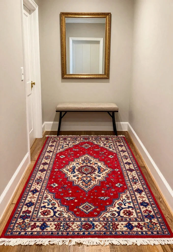 12 Small Foyer Ideas for Narrow Homes 8. Use Rugs to Define Spaces 0