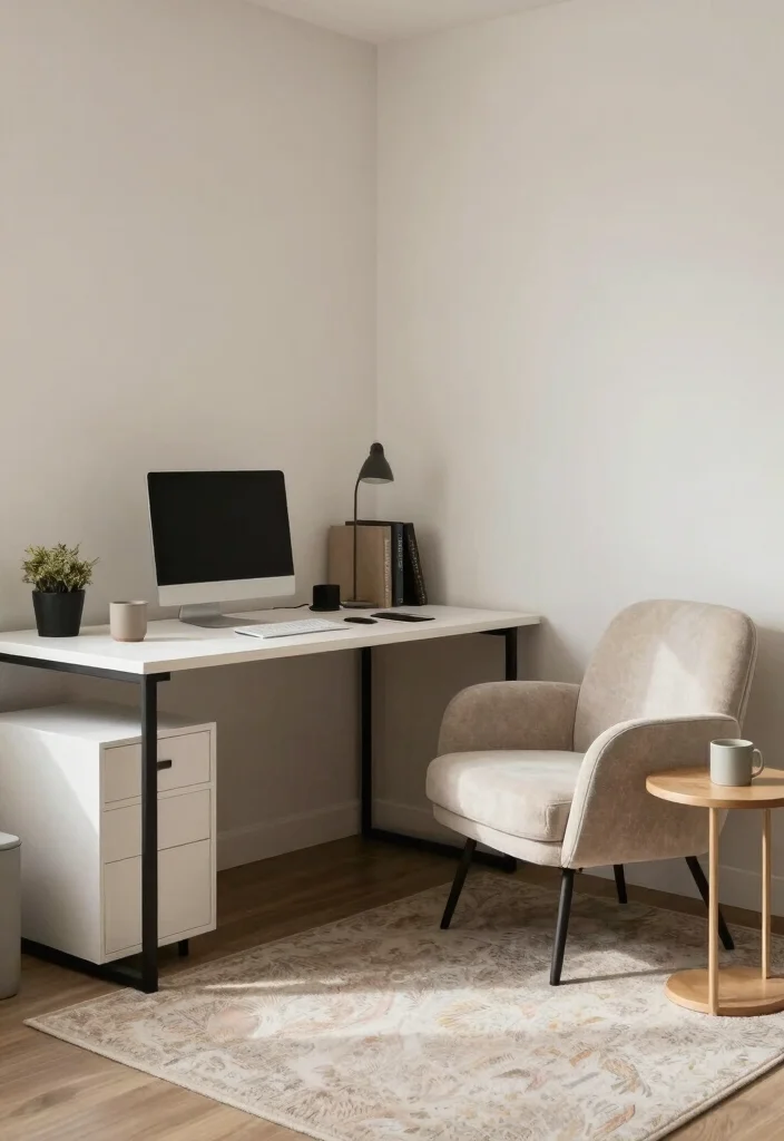 12 Small Home Office Ideas for Men with Clean Modern Style 8. Multi functional Spaces 0