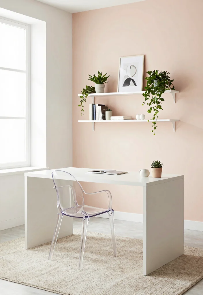 12 Small Office Ideas for Your Home Spare Room with Smart Layouts 1. Bright and Minimalist Workspace 0
