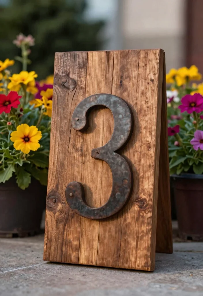 12 Small Outdoor Entryway Ideas for Tight Exterior Spaces 8. Customized House Numbers 0