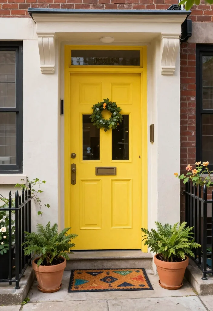 12 Small Outdoor Entryway Ideas for Tight Exterior Spaces 9. Use of Color Schemes 0