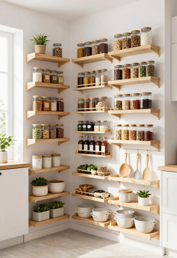 12 Small Pantry Closet Shelving Ideas for Tight Spaces That Stay Tidy 1 12 Small Pantry Closet Shelving Ideas for Tight Spaces That Stay Tidy 1. Use Vertical Wall Shelves 0