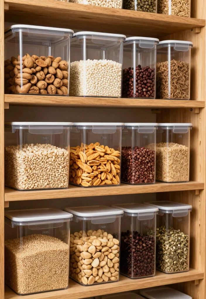 12 Small Pantry Closet Shelving Ideas for Tight Spaces That Stay Tidy 50 12 Small Pantry Closet Shelving Ideas for Tight Spaces That Stay Tidy 10. Clear Storage for Easy Visibility 0