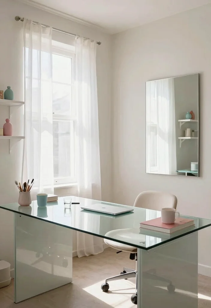 12 Small Room Office Ideas That Stay Comfortable 5. Use Light Colors and Reflective Surfaces 0