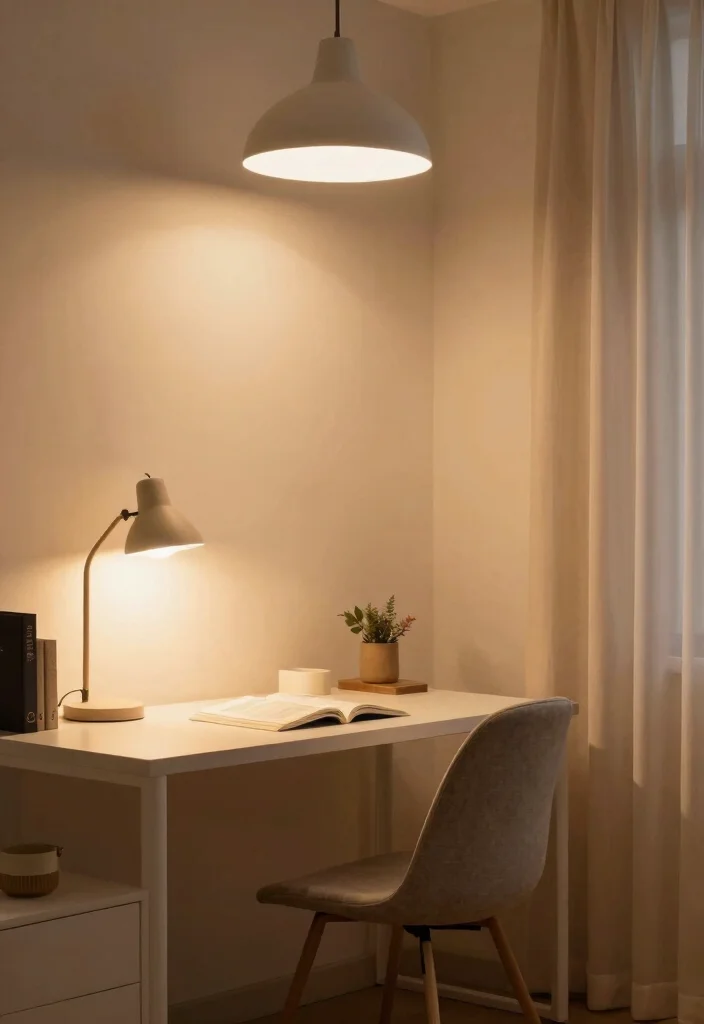 12 Small Room Office Ideas That Stay Comfortable 9. Layer Your Lighting 0