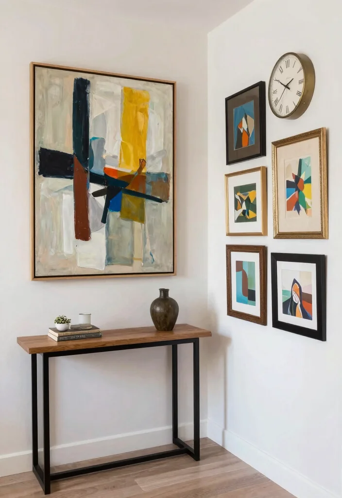 12 Small Space Entryway Ideas That Feel Open Not Crowded 61 12 Small Space Entryway Ideas That Feel Open Not Crowded 11. Innovative Wall Art 0