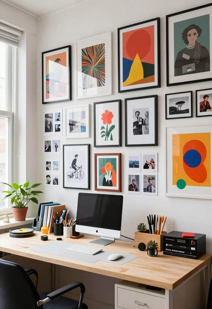 12 Studio Office Ideas for Compact Creative Workspaces 51 12 Studio Office Ideas for Compact Creative Workspaces 11. Incorporate Art and Inspiration 0
