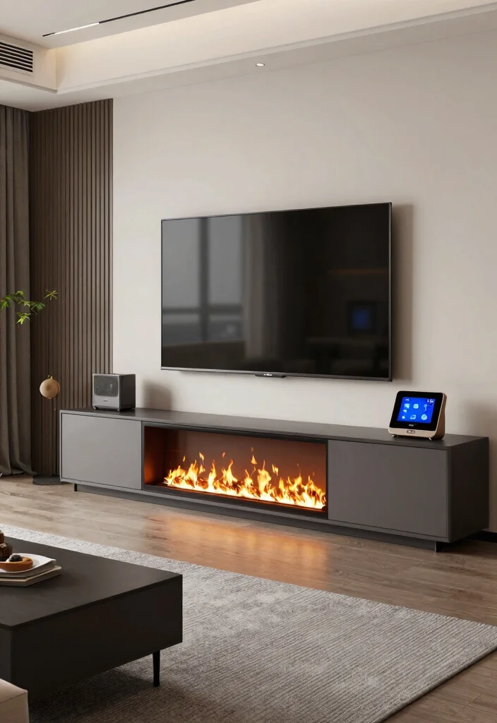 12 TV Stand Fireplace Ideas Living Rooms for Comfortable Layouts 61 12 TV Stand Fireplace Ideas Living Rooms for Comfortable Layouts 11. Smart Solutions Tech Integrated Fireplaces 0