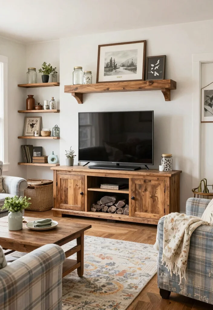 12 TV Stand Fireplace Ideas Living Rooms for Comfortable Layouts 25 12 TV Stand Fireplace Ideas Living Rooms for Comfortable Layouts 5. Farmhouse Charm Vintage Accents and Cozy Textiles 0
