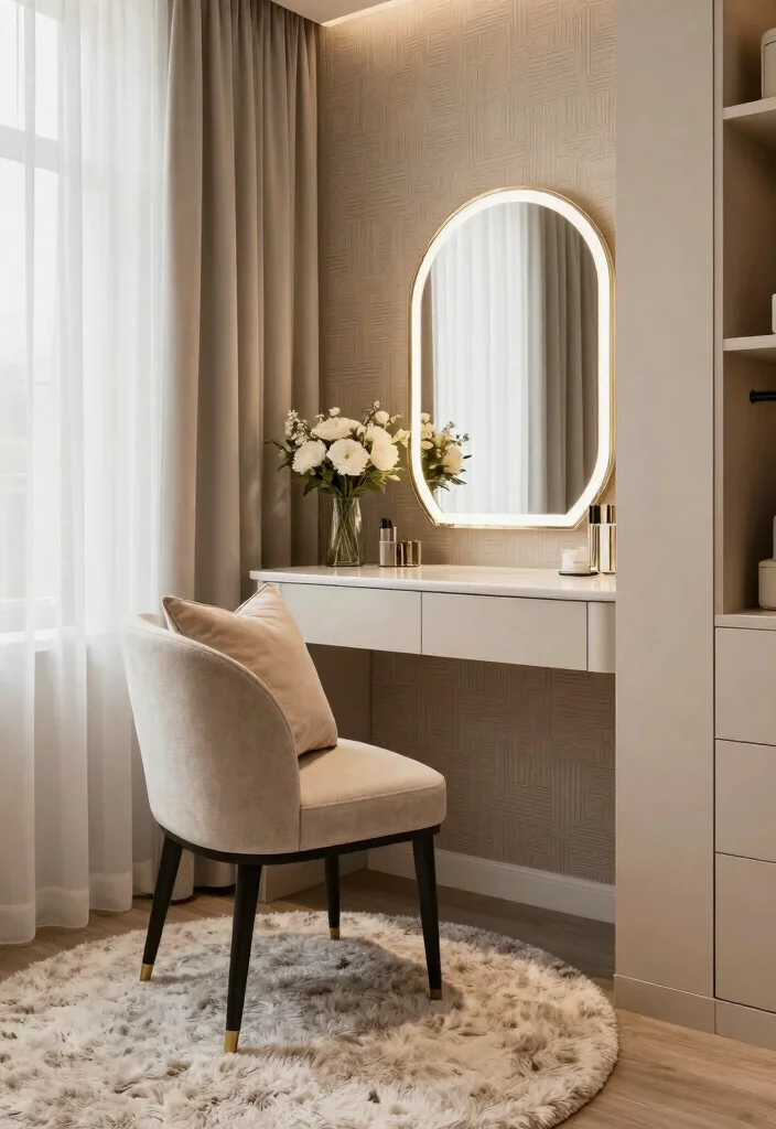 12 Vanity Closet Ideas for Beauty Storage and Daily Routines 62 12 Vanity Closet Ideas for Beauty Storage and Daily Routines 12. Elegant Textile Accents 0