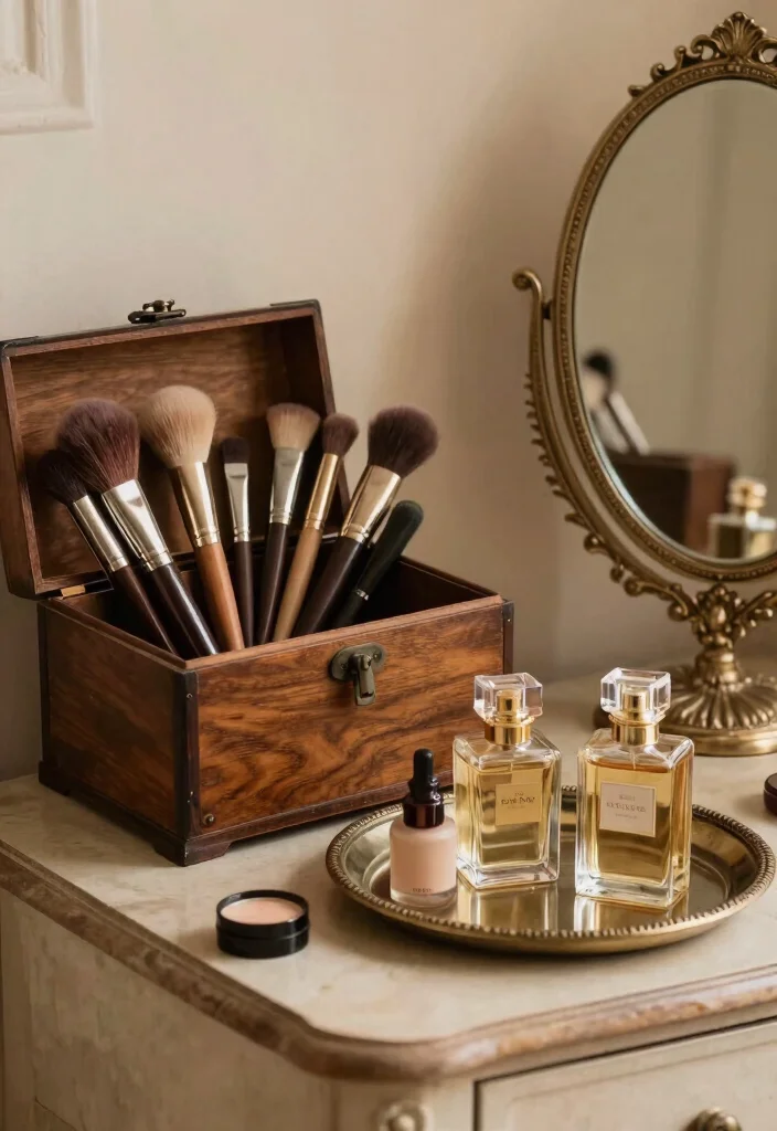 12 Vanity Closet Ideas for Beauty Storage and Daily Routines 38 12 Vanity Closet Ideas for Beauty Storage and Daily Routines 8. Vintage Beauty Storage Finds 0