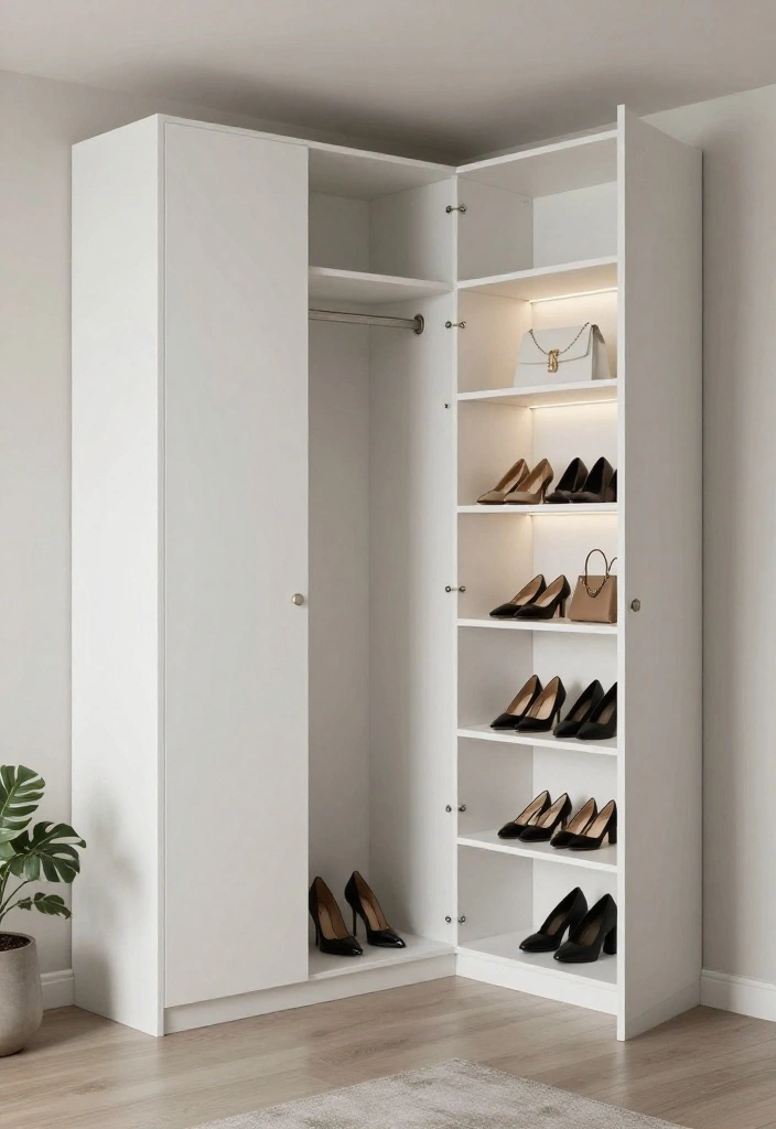 12 White Closet Ideas for Bright Clean and Timeless Interiors 5. Corner Closet Solutions 0