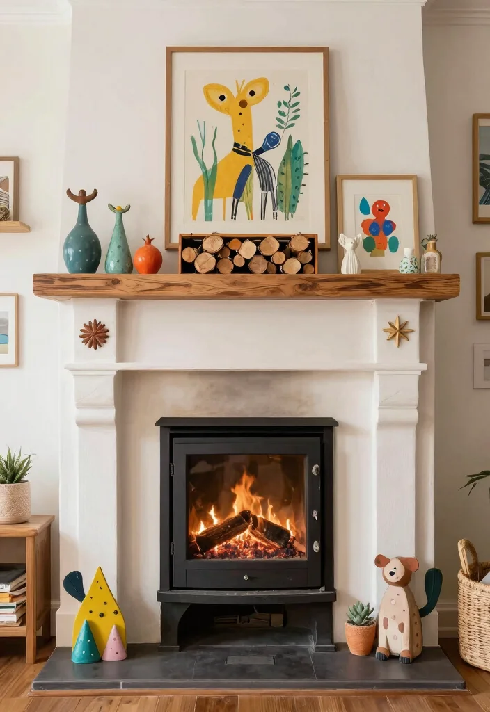 12 Woodburning Stove Fireplace Ideas with Rustic Charm 52 12 Woodburning Stove Fireplace Ideas with Rustic Charm 12. Whimsical Decorative Touches 0