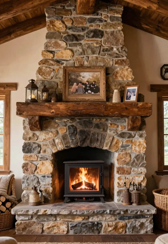 12 Woodburning Stove Fireplace Ideas with Rustic Charm 2 12 Woodburning Stove Fireplace Ideas with Rustic Charm 2. Statement Stone Fireplace 0