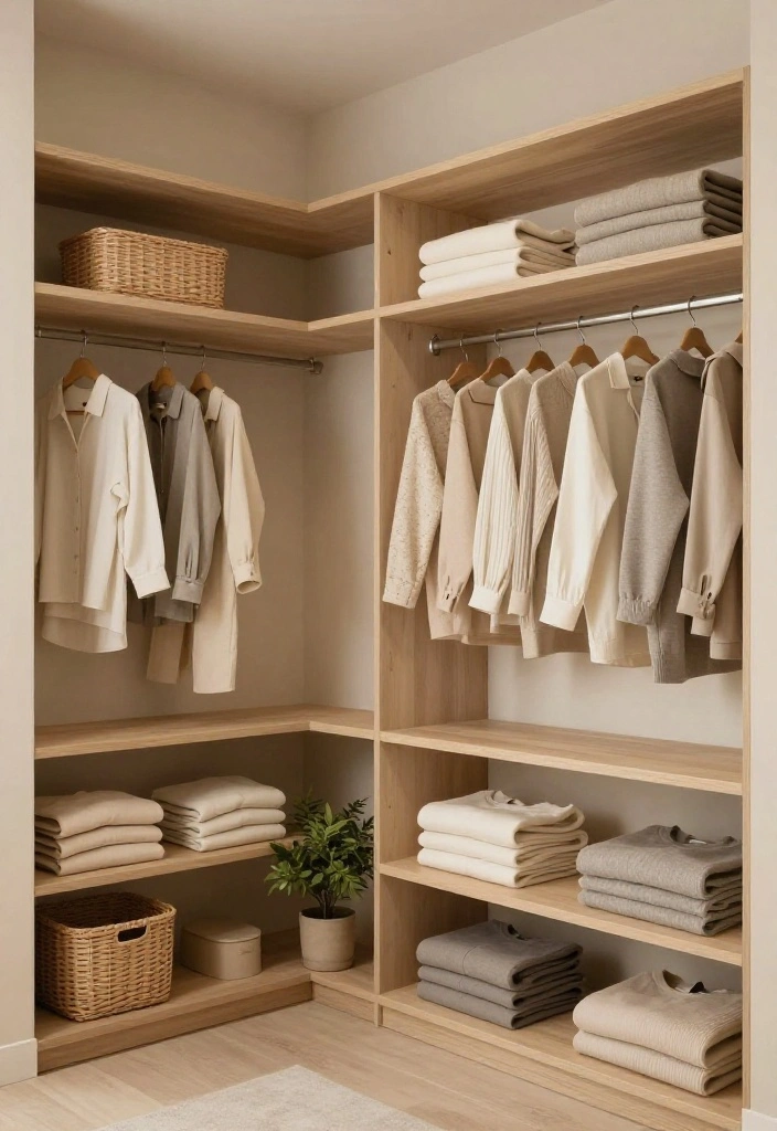 14 Aesthetic Closet Ideas for Calm and Stylish Storage 1. Soft Neutral Tones 0