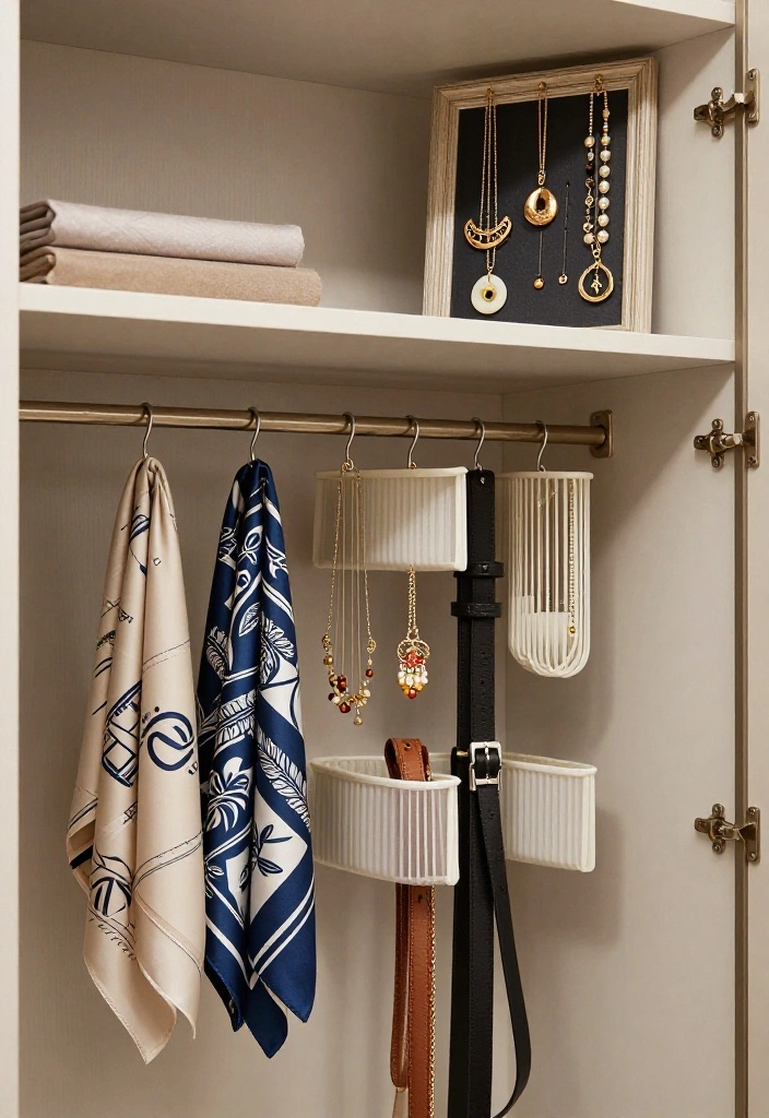 14 Aesthetic Closet Ideas for Calm and Stylish Storage 10. Smart Accessory Storage 0