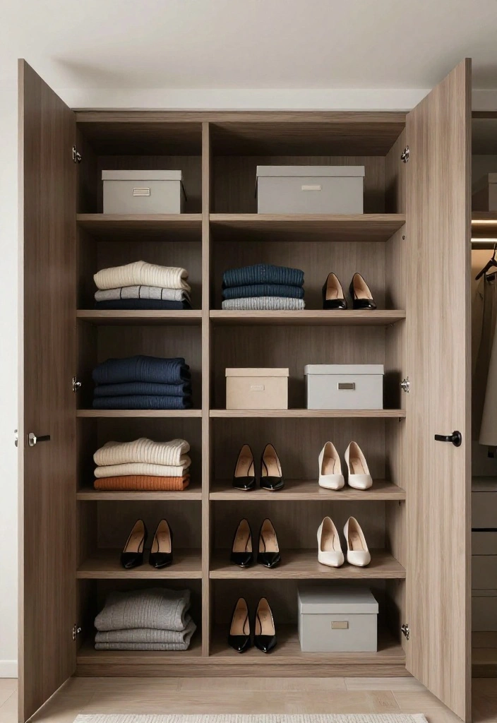 14 Aesthetic Closet Ideas for Calm and Stylish Storage 2. Open Shelving Solutions 0