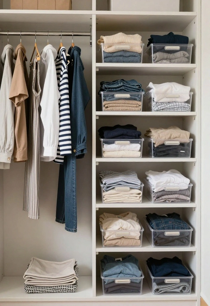 14 Aesthetic Closet Ideas for Calm and Stylish Storage 9. Seasonal Rotation 0