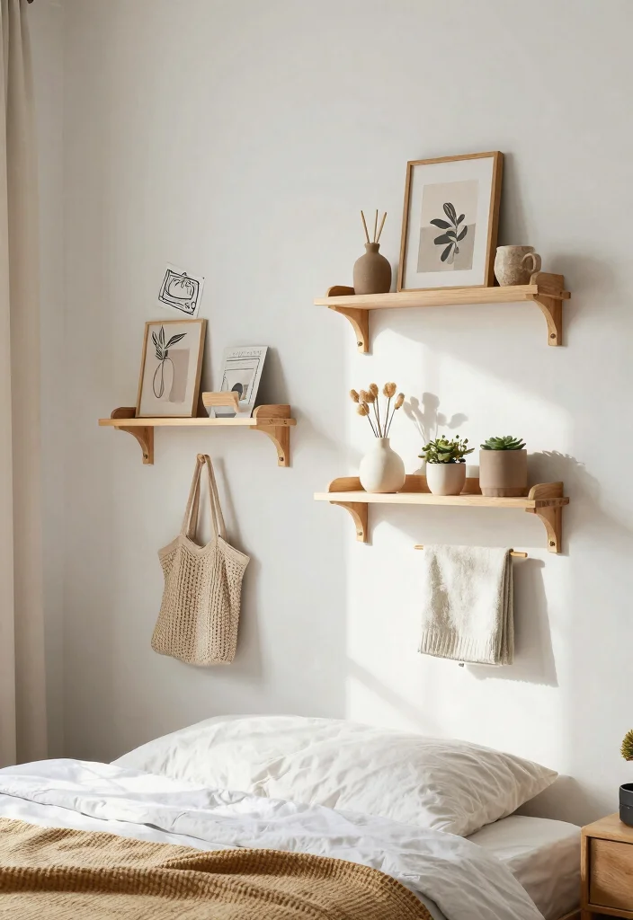 14 Bedroom With Closet Ideas for Balanced Layout Design 14. Creative Wall Mounted Solutions 0