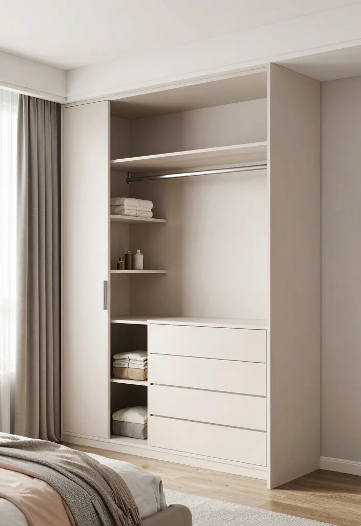 14 Bedroom With Closet Ideas for Balanced Layout Design 6. Custom Closet Systems 0