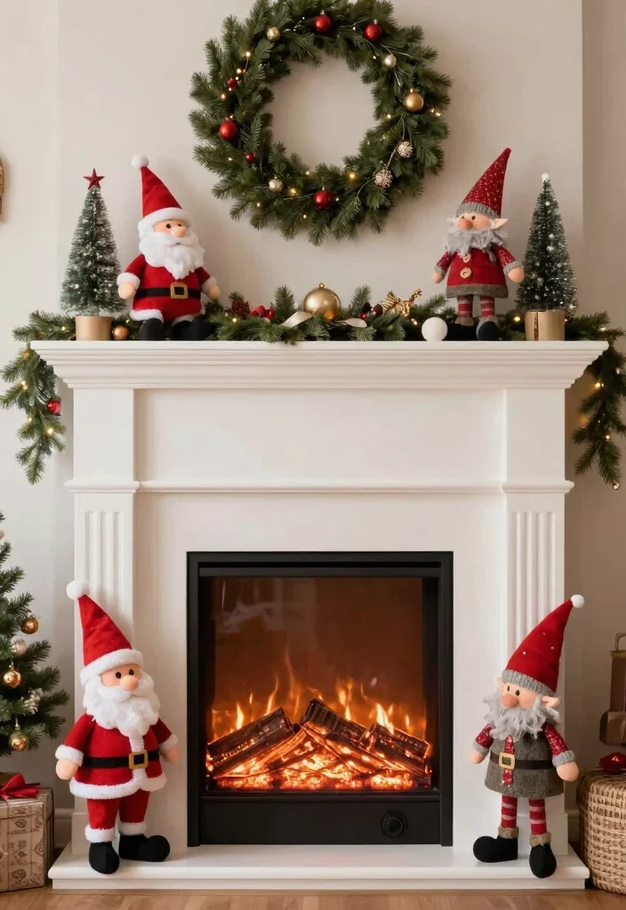 14 Christmas Fireplace Ideas for Cozy Holiday Living Rooms 50 14 Christmas Fireplace Ideas for Cozy Holiday Living Rooms 10. Santas Little Helpers 0