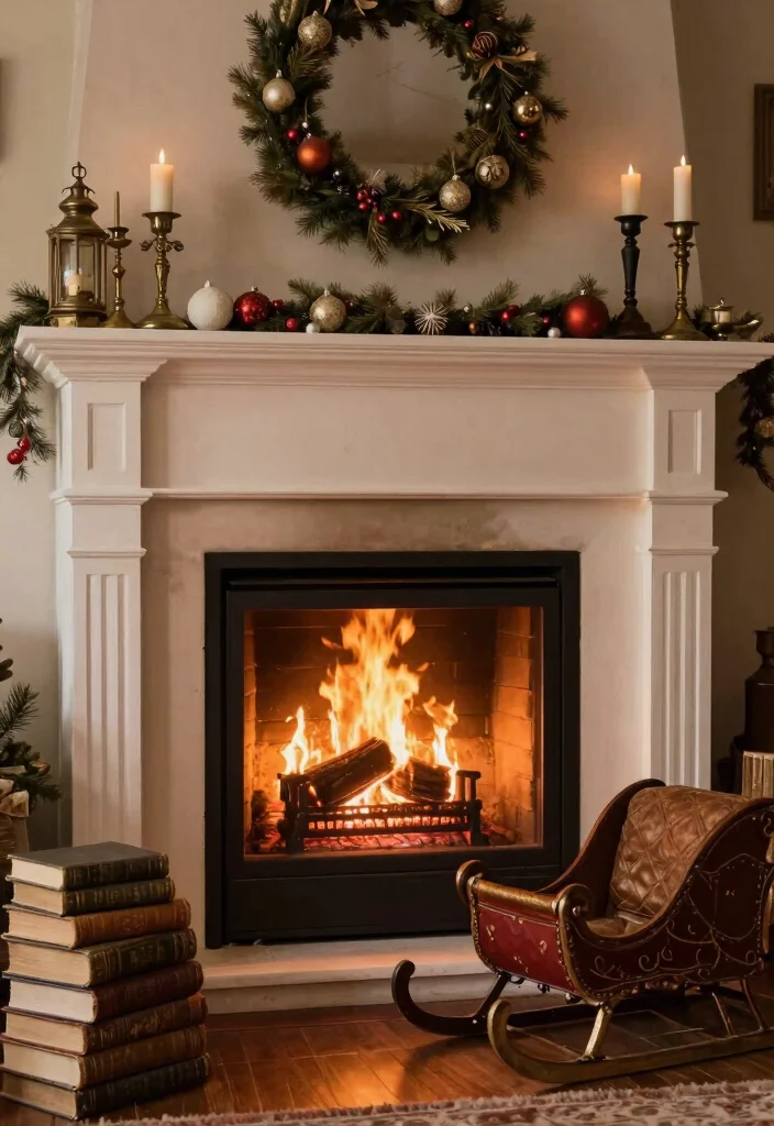 14 Christmas Fireplace Ideas for Cozy Holiday Living Rooms 25 14 Christmas Fireplace Ideas for Cozy Holiday Living Rooms 5. Vintage Inspired Decor 0