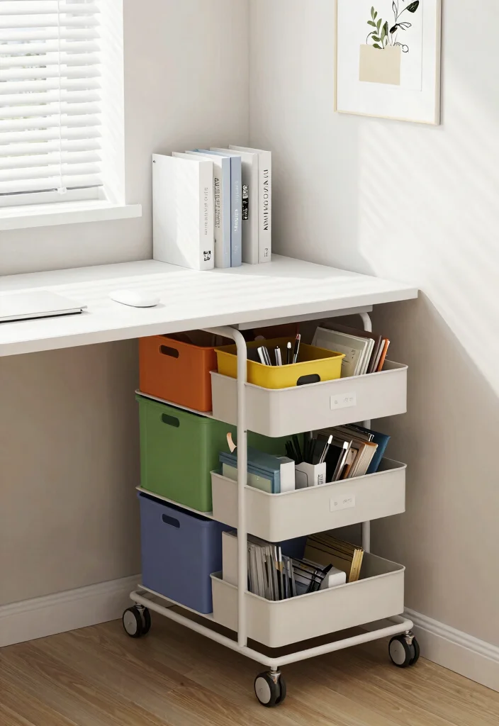 14 Cloffice Ideas Room Closet Combining Work and Storage 5. Under Desk Storage 0