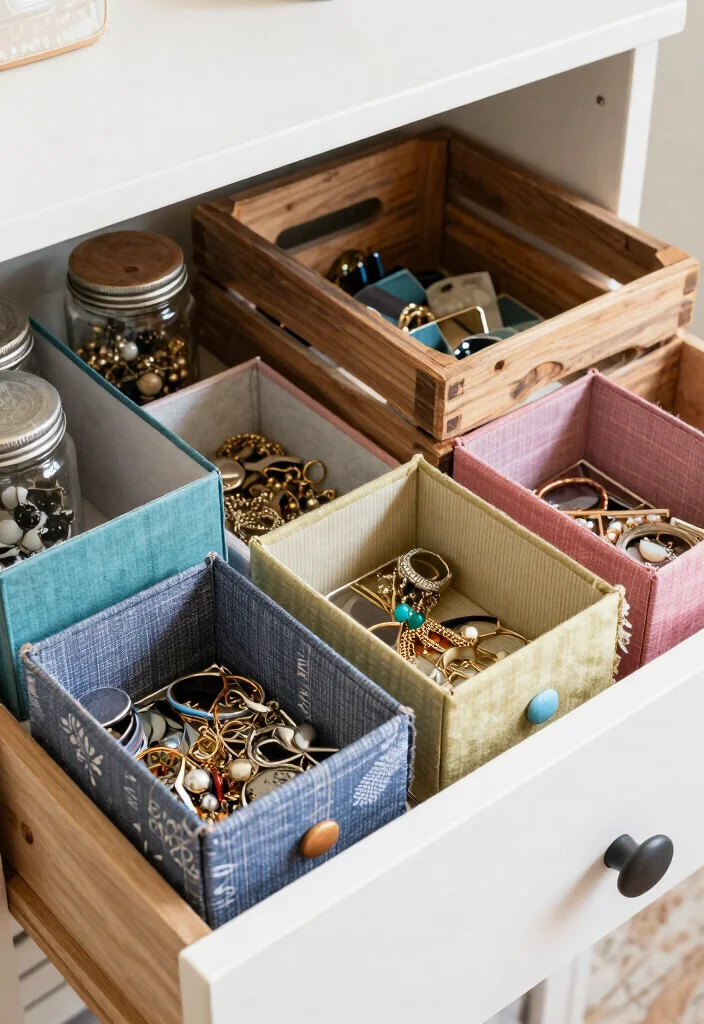 14 Closet Ideas for Small Bedroom Spaces That Feel Intentional 2. Upcycled Drawer Organizers 0