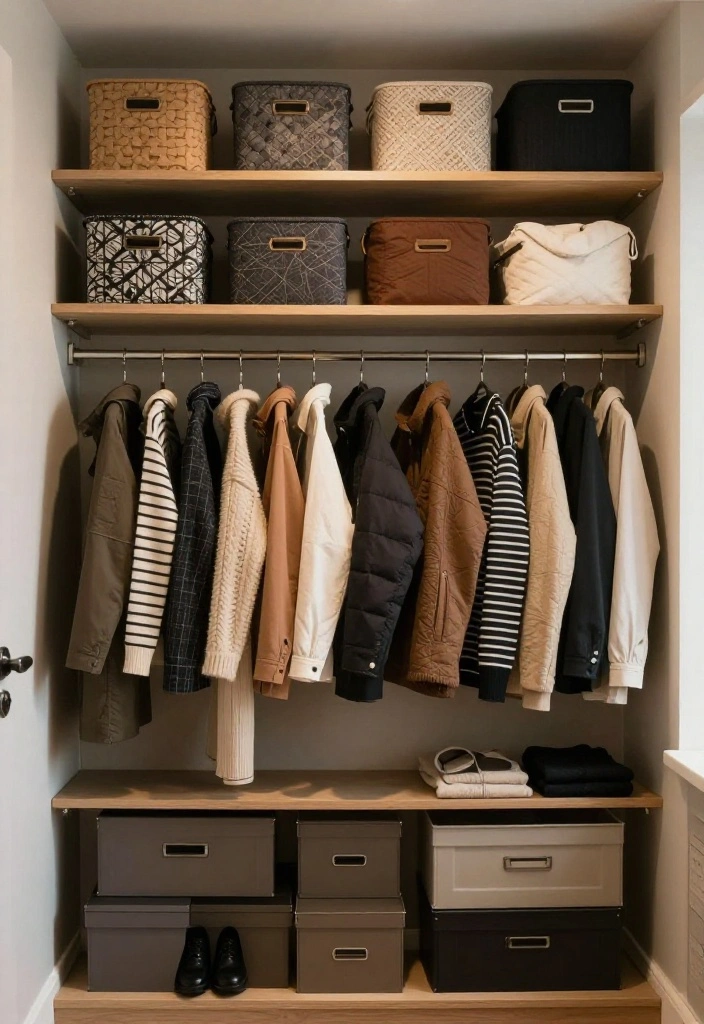 14 Closet Ideas for Small Bedroom Spaces That Feel Intentional 9. Rotating Seasonal Wardrobe 0