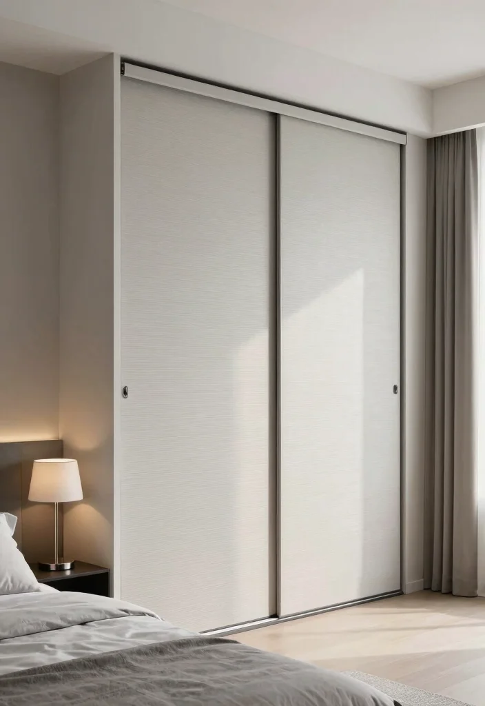 14 Curtains for Closet Doors Bedroom Ideas with Soft Stylish Privacy 51 14 Curtains for Closet Doors Bedroom Ideas with Soft Stylish Privacy 11. Functional Rolling Curtains 0