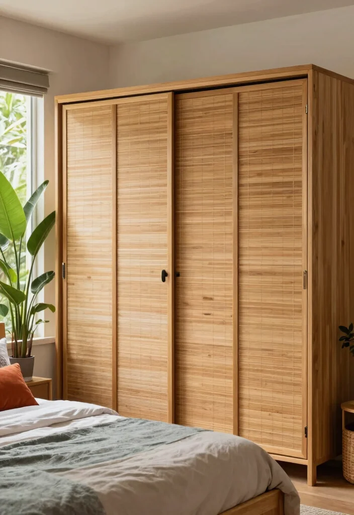 14 Curtains for Closet Doors Bedroom Ideas with Soft Stylish Privacy 25 14 Curtains for Closet Doors Bedroom Ideas with Soft Stylish Privacy 5. Eco Friendly Bamboo Screens 0