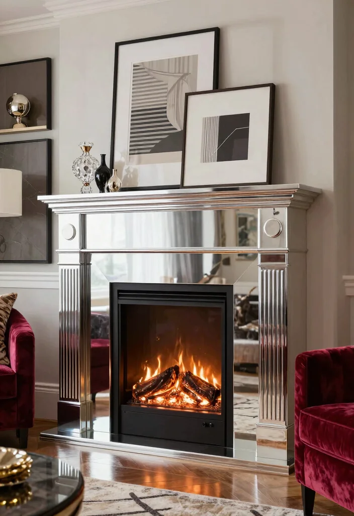 14 Double Sided Fireplace Ideas for Open Concept Spaces 8. Contemporary Glam 0