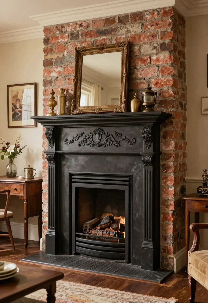 14 Double Sided Fireplace Ideas for Open Concept Spaces 9. Vintage Charm 0