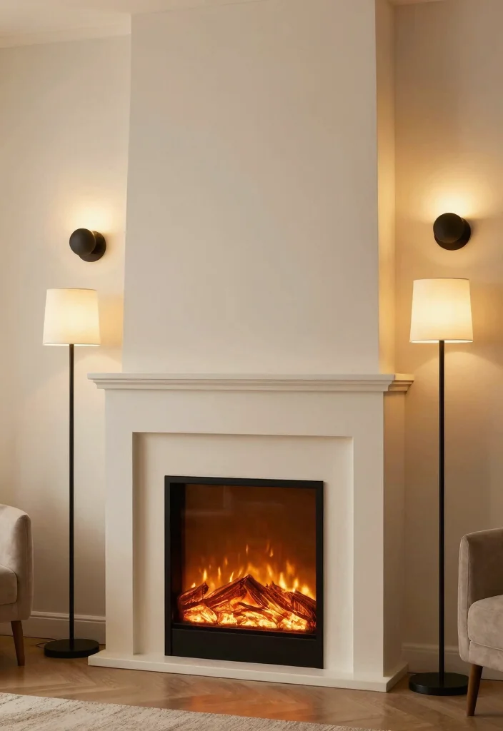 14 Electric Fireplace Redo Ideas to Refresh Outdated Units 53 14 Electric Fireplace Redo Ideas to Refresh Outdated Units 13. Statement Lighting 0