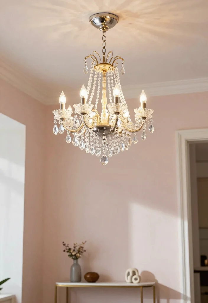 14 Entryway Ideas with Stairs That Use Vertical Space 11. Statement Lighting 0