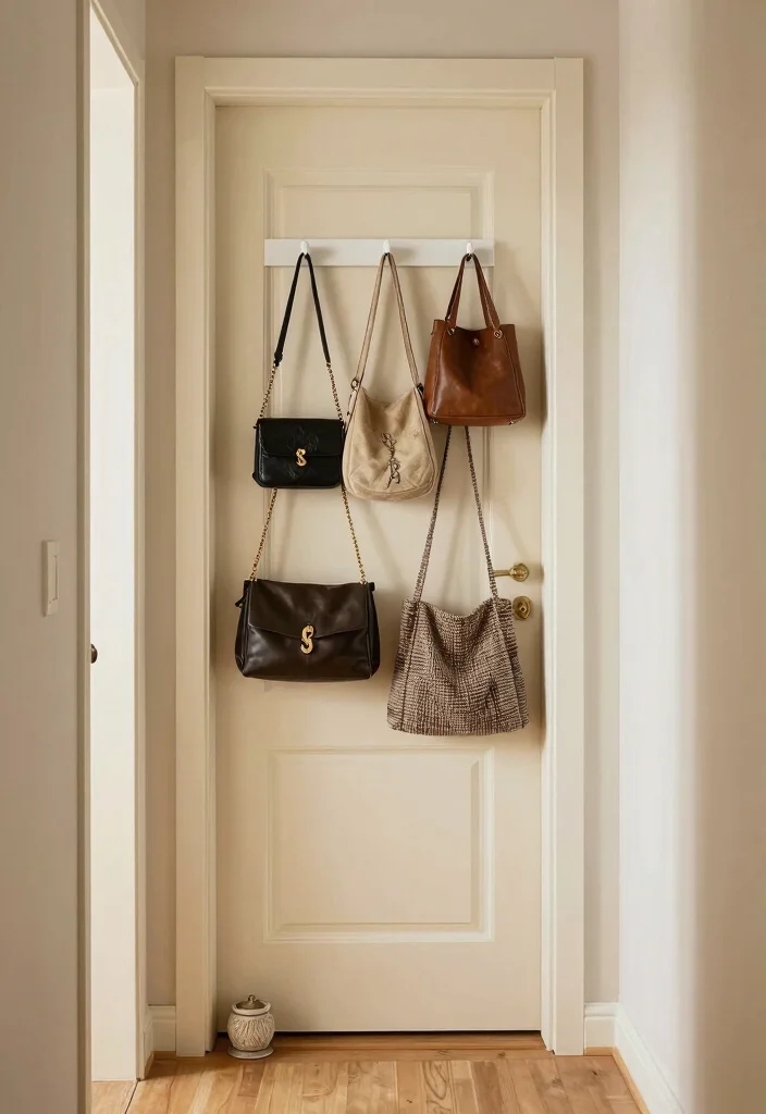 14 Entryway Ideas with Stairs That Use Vertical Space 9. Over the Door Storage Solutions 0