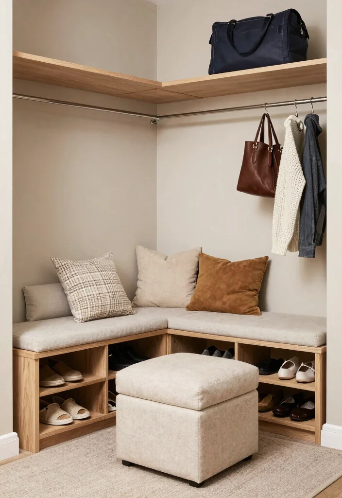 14 Entryway Mudroom Ideas for Organized Everyday Living 10. Multi Functional Furniture 0