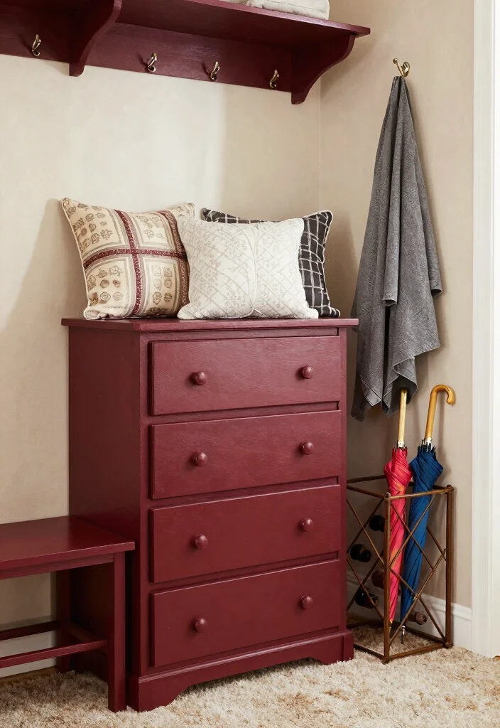 14 Entryway Mudroom Ideas for Organized Everyday Living 4. Upcycled Furniture 0