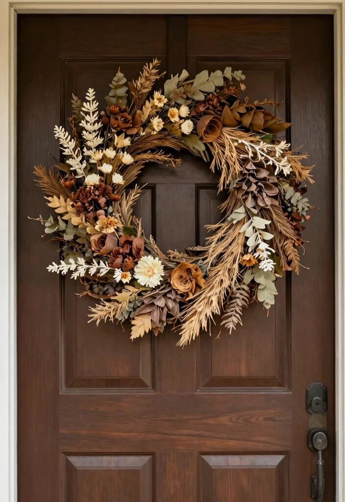 14 Exterior Entryway Ideas for Front Entrances with Curb Appeal 27 14 Exterior Entryway Ideas for Front Entrances with Curb Appeal 7. Seasonal Wreaths with Natural Materials 0