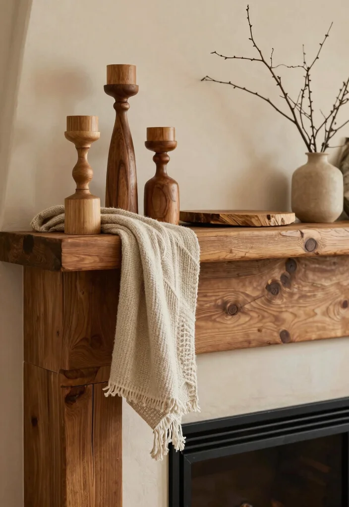 14 Fall Fireplace Mantel Decorating Ideas with Warm Tones 1 14 Fall Fireplace Mantel Decorating Ideas with Warm Tones 1. Rustic Wood Elements 0