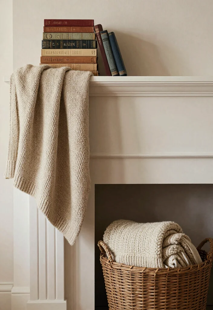 14 Fall Fireplace Mantel Decorating Ideas with Warm Tones 50 14 Fall Fireplace Mantel Decorating Ideas with Warm Tones 10. Cozy Fabrics 0