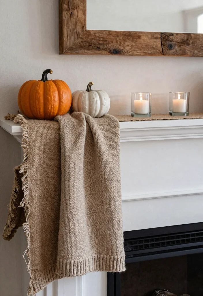 14 Fall Fireplace Mantel Decorating Ideas with Warm Tones 23 14 Fall Fireplace Mantel Decorating Ideas with Warm Tones 3. Layered Textures 0