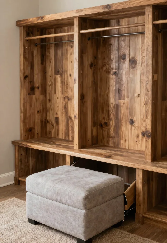 14 Farmhouse Mudroom Entryway Ideas with Rustic Function 11. Multi Functional Furniture 0